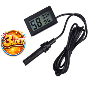 3 Adet Termometre - Nem ölçer Problu 