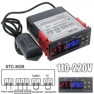 STC-3028 Ac 110-220V LCD Ekranlı Nem Sıcaklık Kontrol Modülü